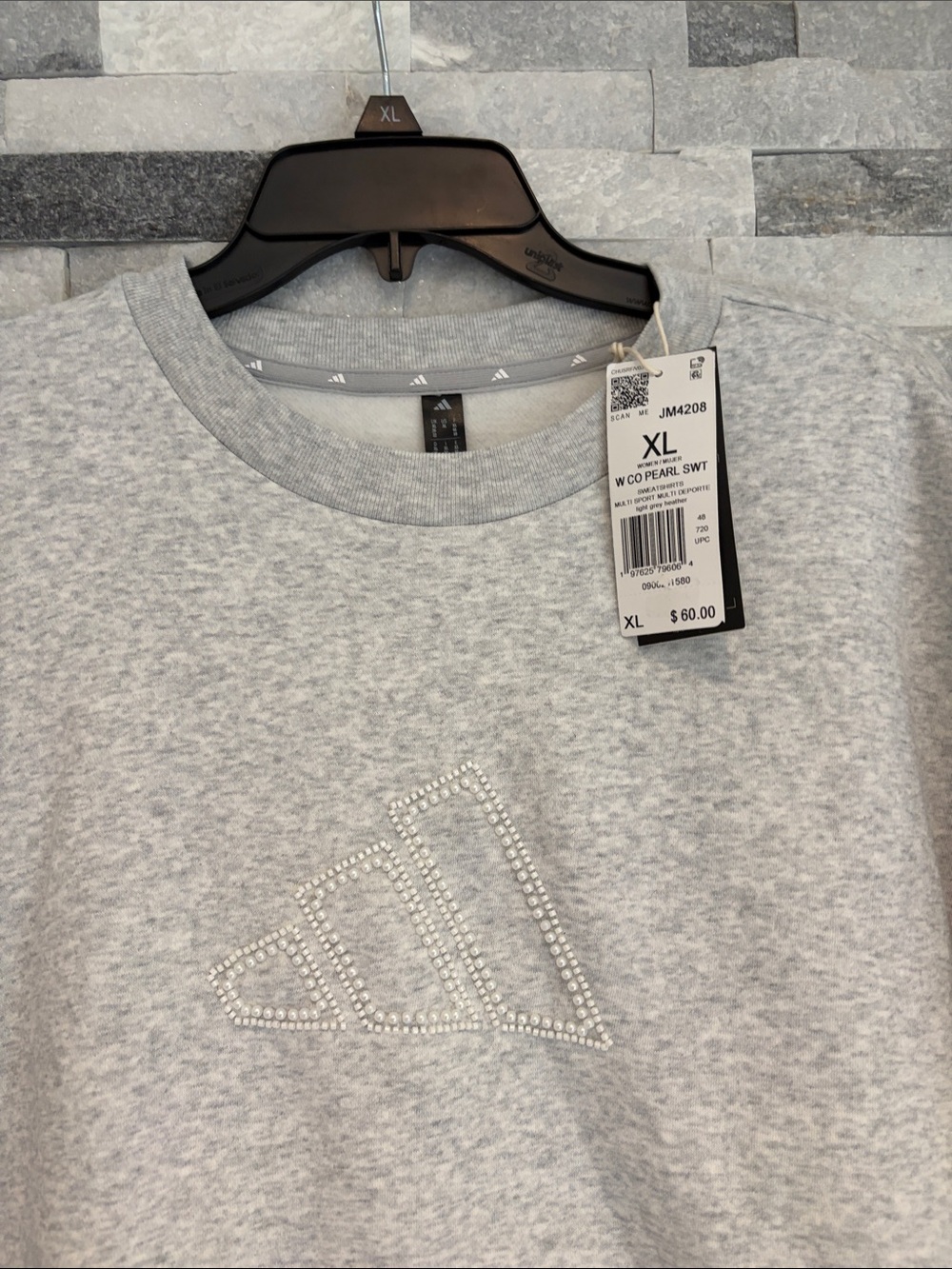 Adidas women's pearl crewneck new with tags size xlarge - Picture 2 of 4